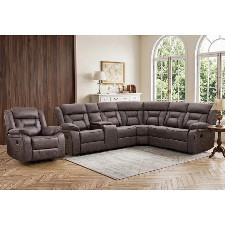 Faux Leather Reclining Living Room Furniture Set