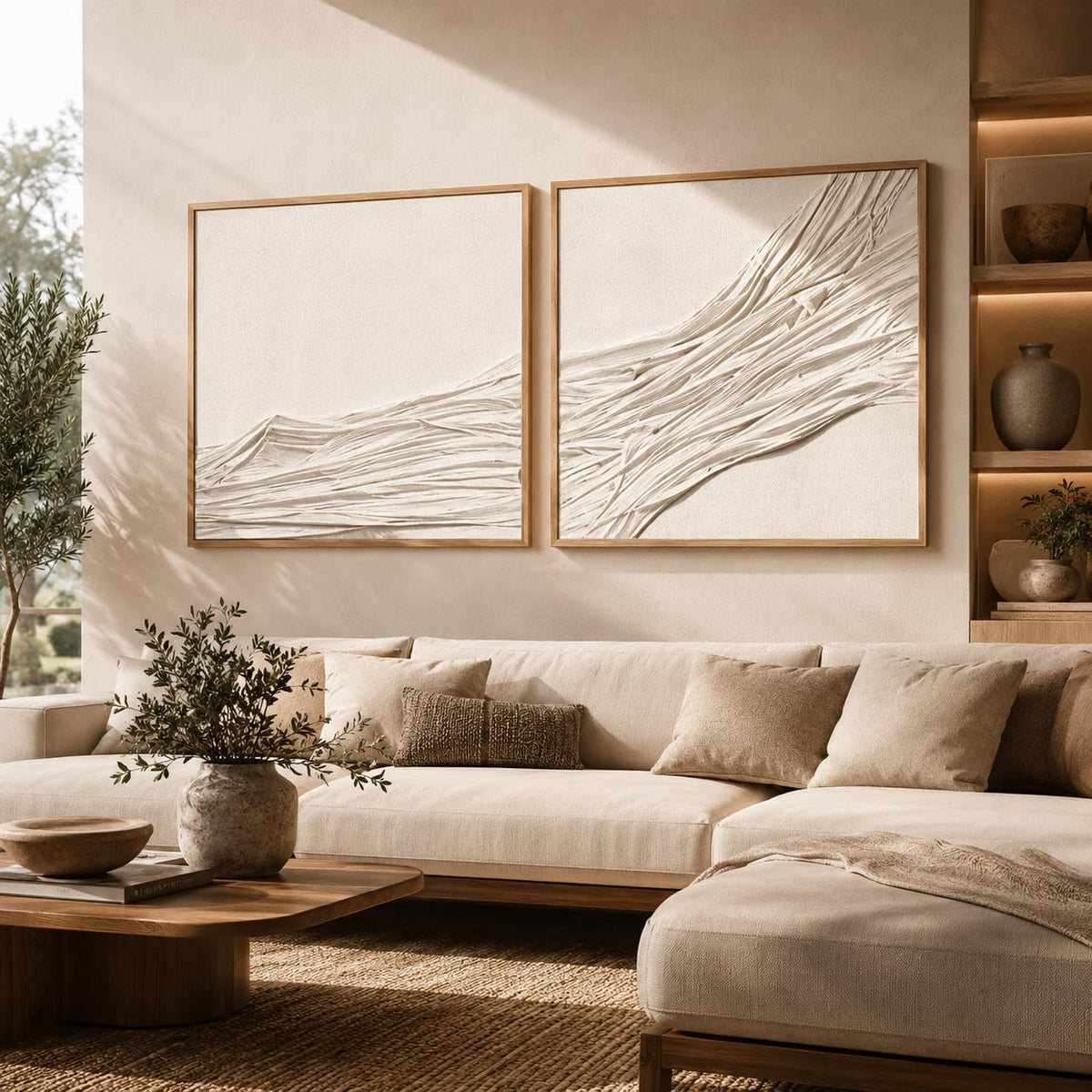 Extra Large 3D Framed Abstract Canvas Wall Art