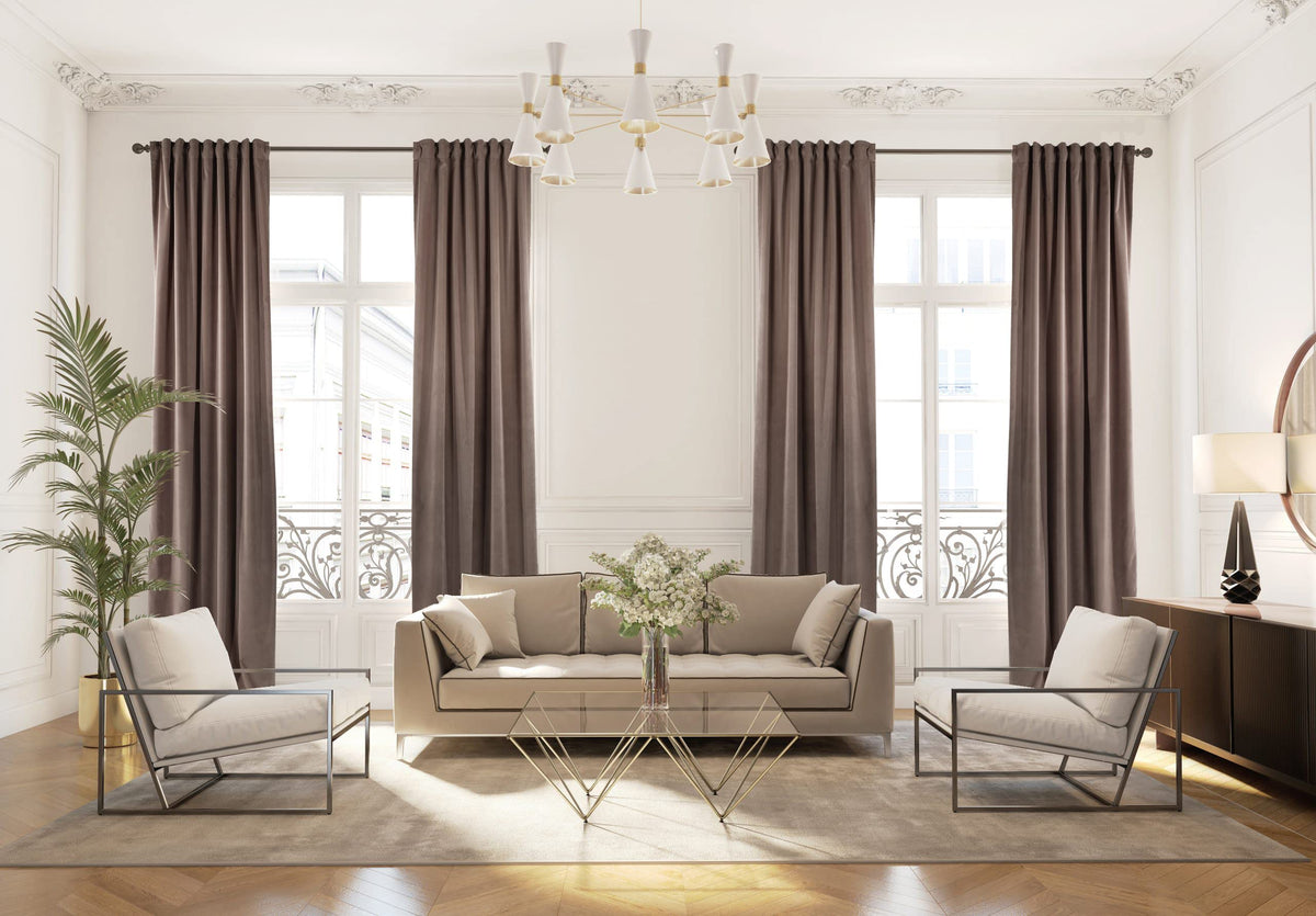 Luxury Matte Velvet Extra Long Curtain Panel