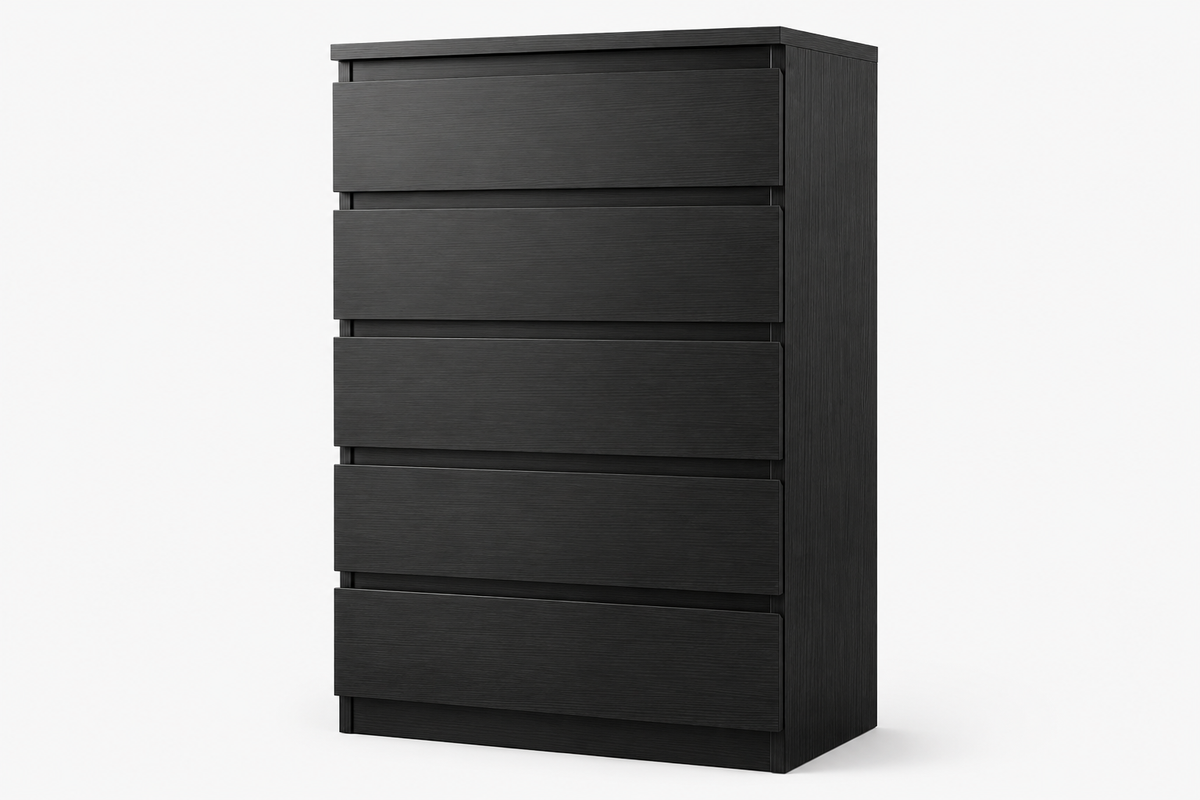Modern 5-Drawer Bedroom Dresser with Slim Profile