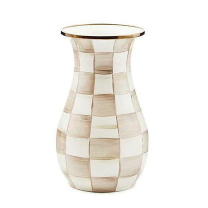 Tall Enamel Decorative Vase with Sculptural Design