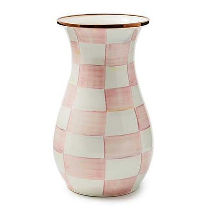 Tall Enamel Decorative Vase with Sculptural Design