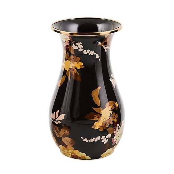 Tall Enamel Decorative Vase with Sculptural Design