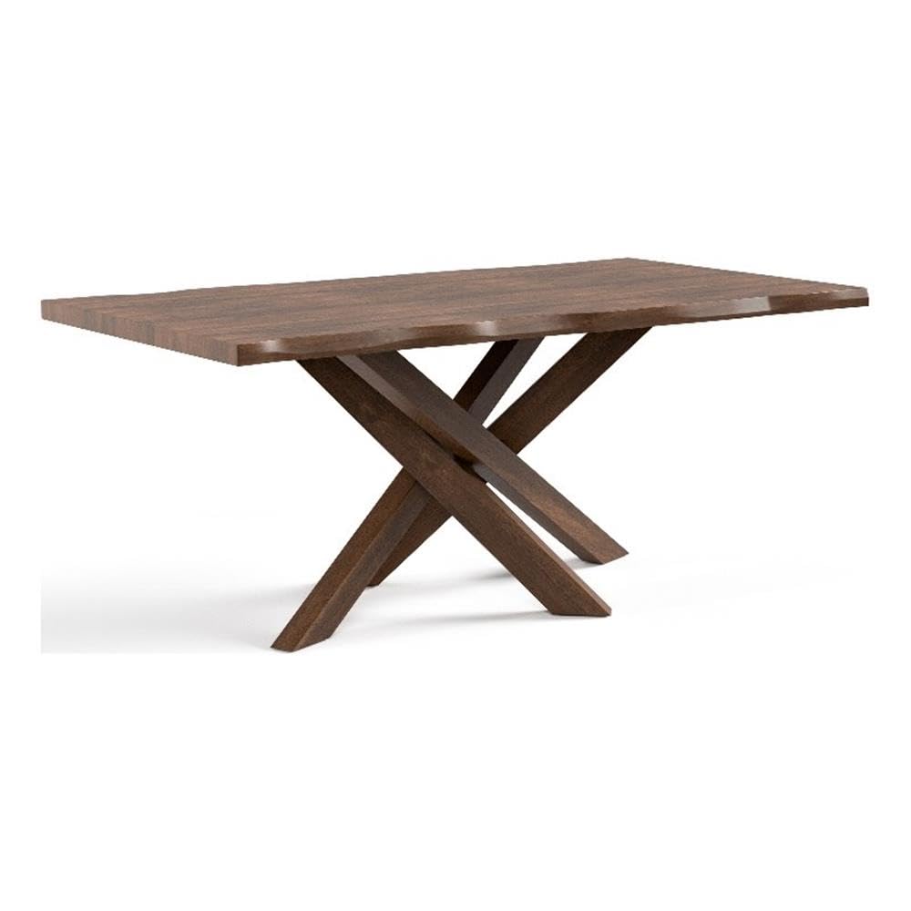 Mid-Century Solid Wood Rectangular Dining Table