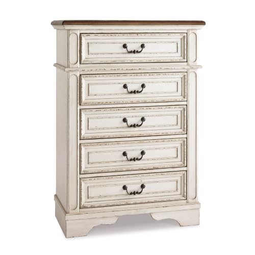 Realyn Vintage 5-Drawer Chest with Elegant Detailing