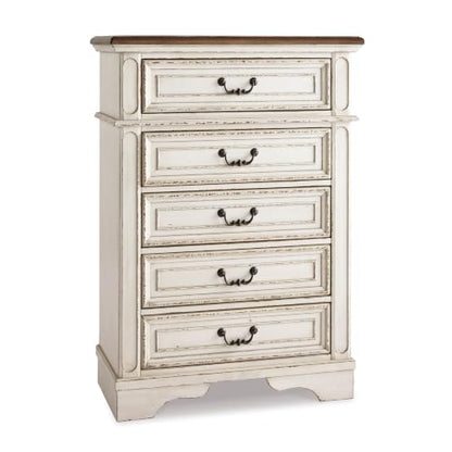 Realyn Vintage 5-Drawer Chest with Elegant Detailing