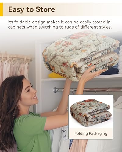 Washable Area Rug with Soft Non-Slip Backing