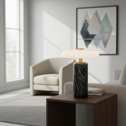 Marble Rechargeable Touch Table Lamp with Dimmer