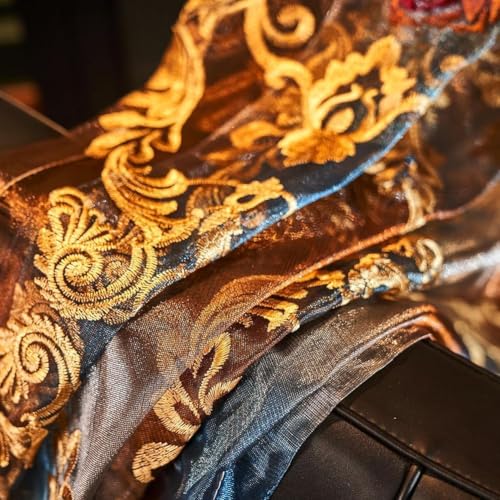 Luxury Embroidered Curtains with Floral Detailing