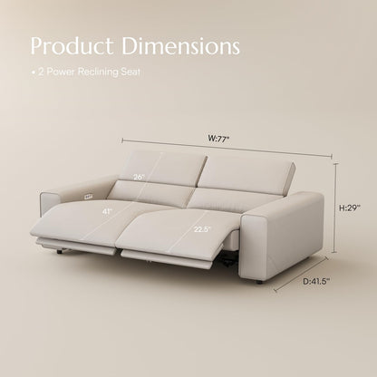 77-Inch Power Reclining Loveseat