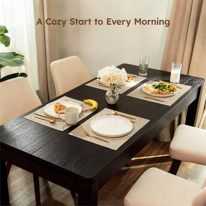 Farmhouse Rectangular Dining Table for Six