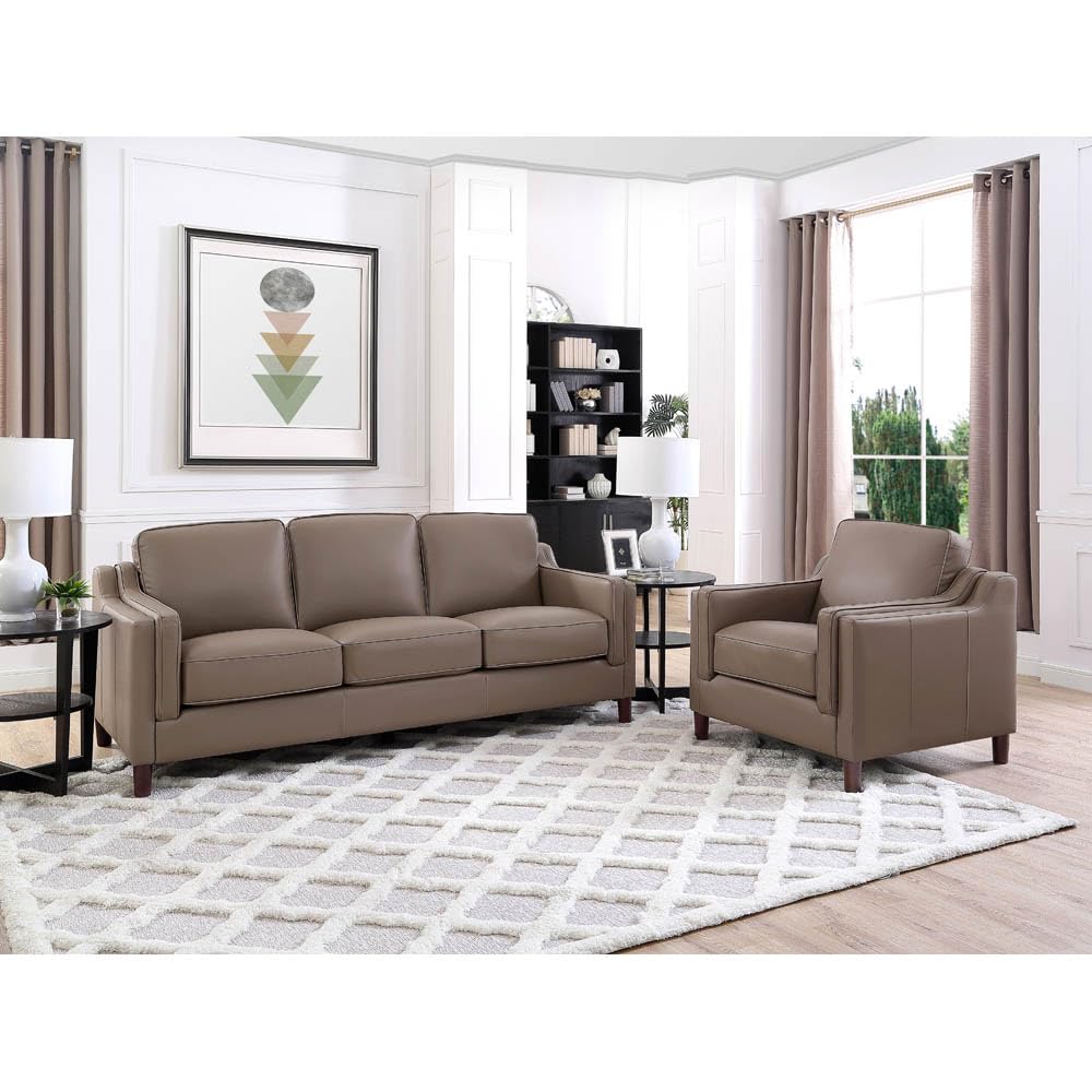 Bella 100% Genuine Leather Sofa and Couch Set