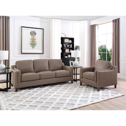 Bella 100% Genuine Leather Sofa and Couch Set