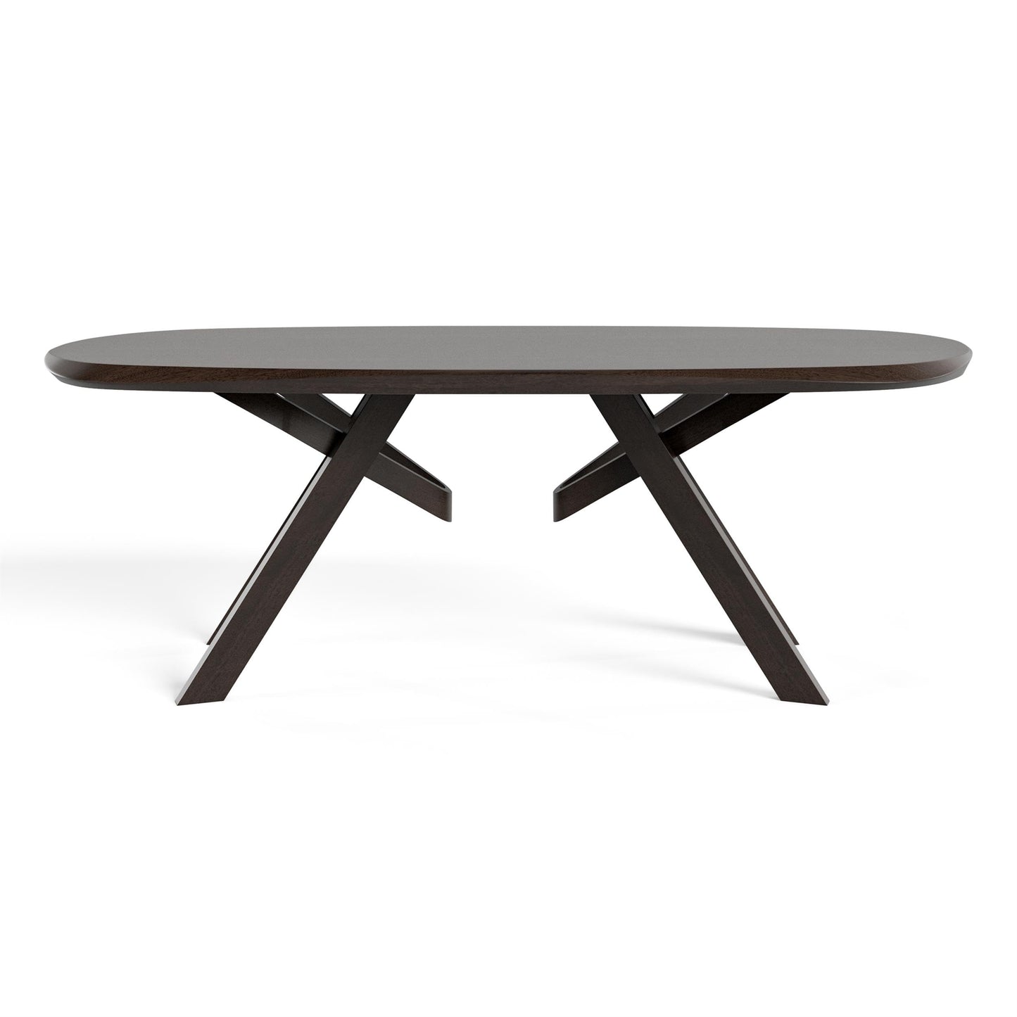 Mid-Century Solid Wood Rectangular Dining Table