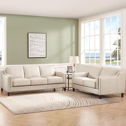 Bella 100% Genuine Leather Sofa and Couch Set