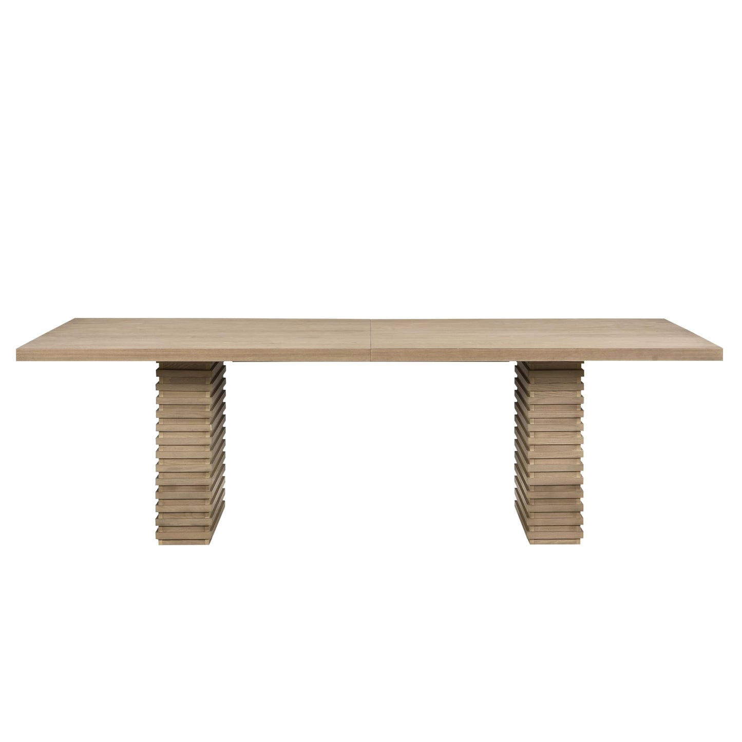 Modern Dining Table Set for 8 with Ash Wood Finish