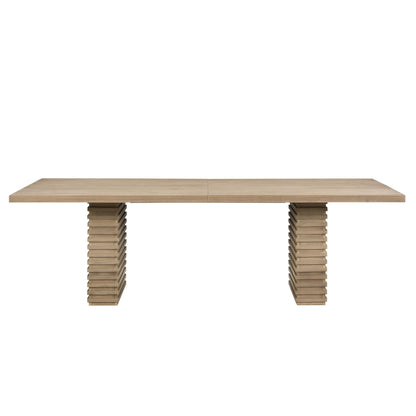 Modern Dining Table Set for 8 with Ash Wood Finish