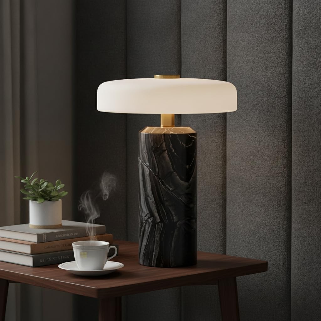 Marble Rechargeable Touch Table Lamp with Dimmer