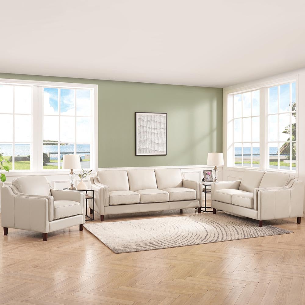 Bella 100% Genuine Leather Sofa and Couch Set