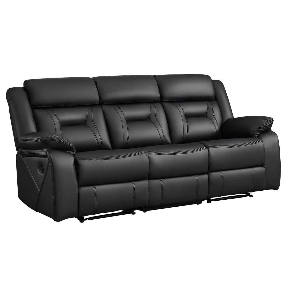 Faux Leather Reclining Living Room Furniture Set