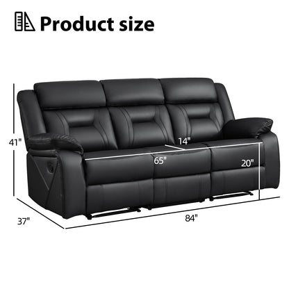 Faux Leather Reclining Living Room Furniture Set