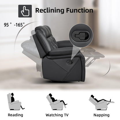 Faux Leather Reclining Living Room Furniture Set