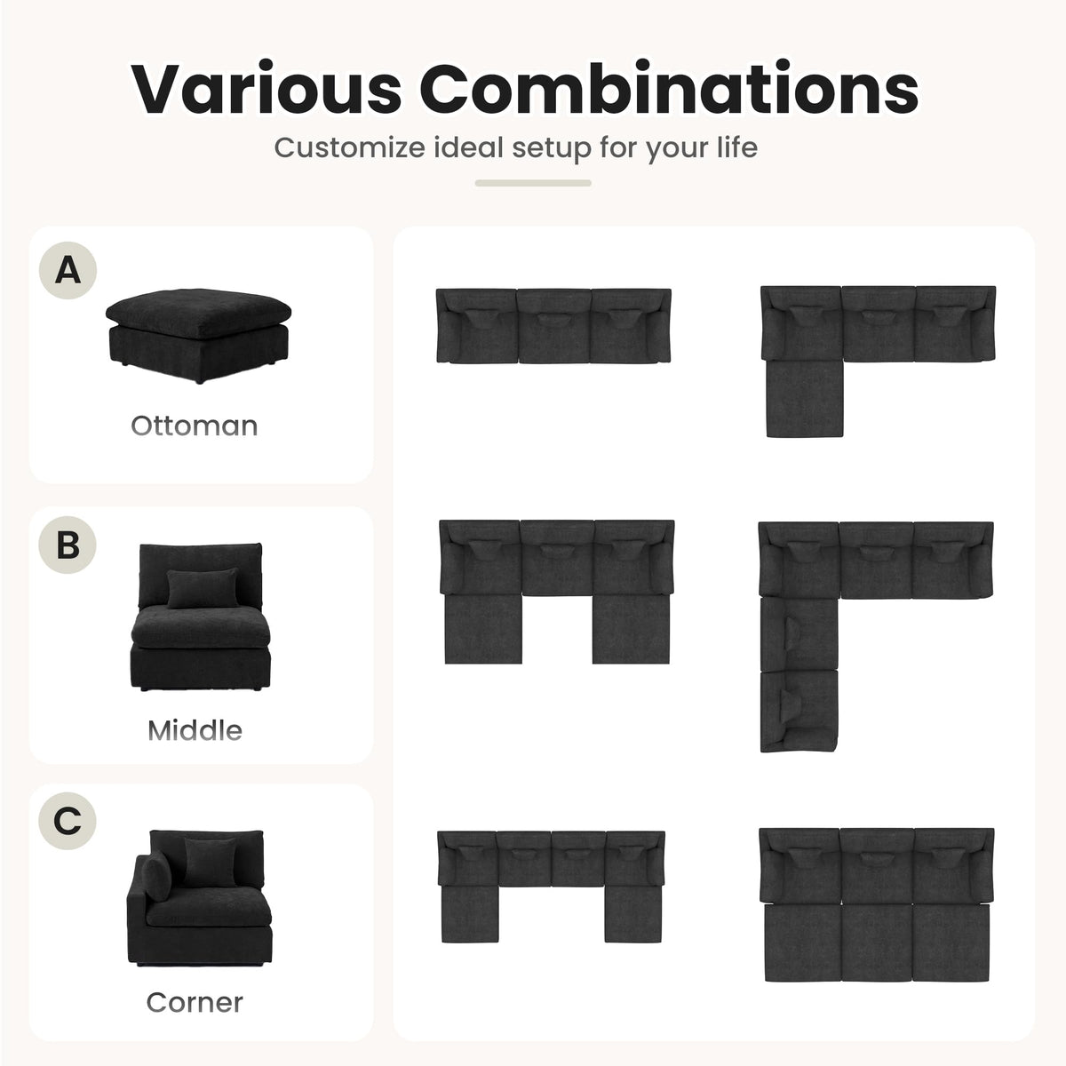 Linen Cloud Modular Sectional Sofa