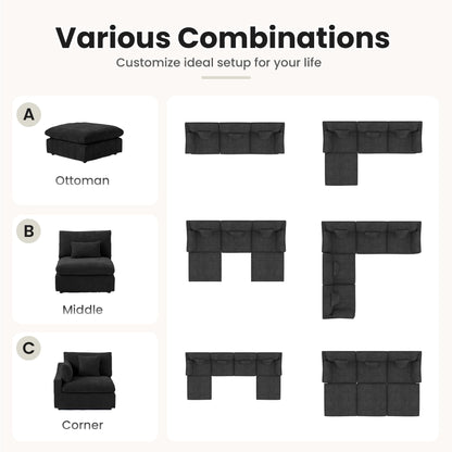 Linen Cloud Modular Sectional Sofa