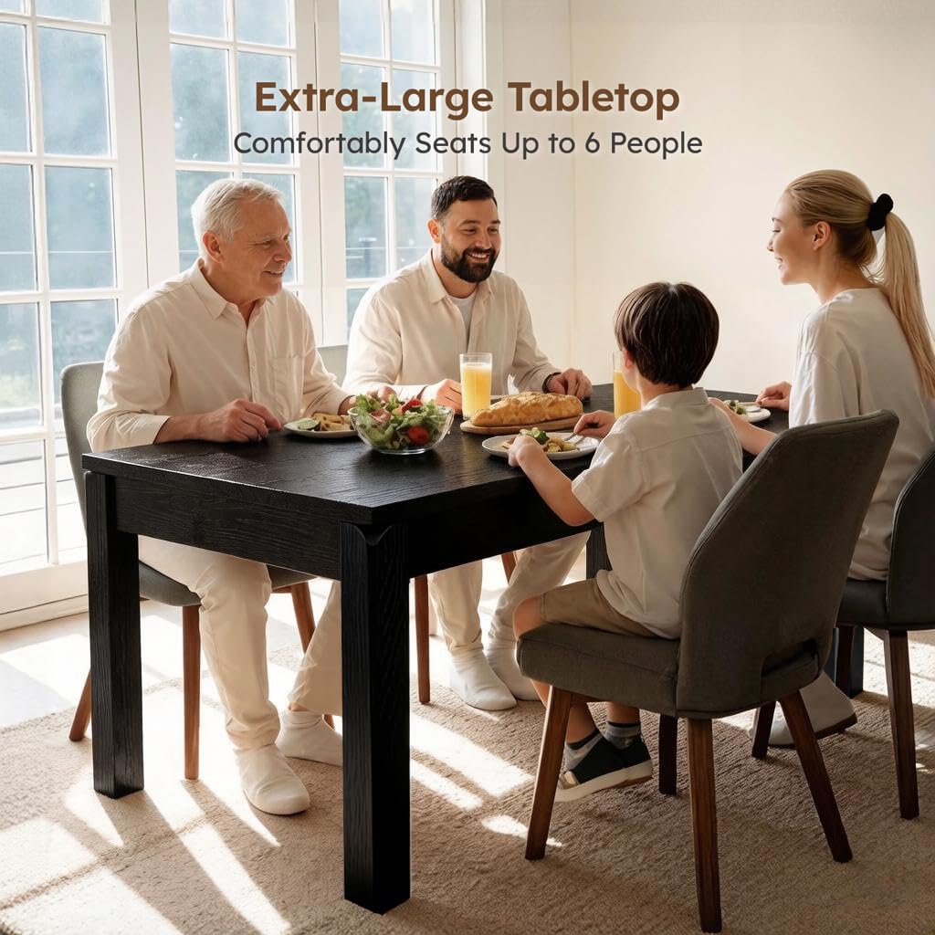 Farmhouse Rectangular Dining Table for Six