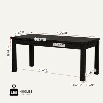 Farmhouse Rectangular Dining Table for Six