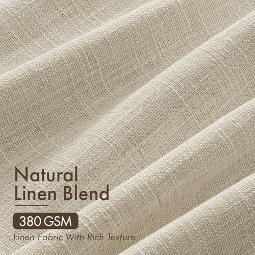 Pinch Pleated Linen Curtains with Light Filtering