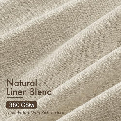 Pinch Pleated Linen Curtains with Light Filtering