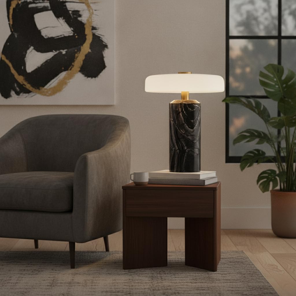 Marble Rechargeable Touch Table Lamp with Dimmer
