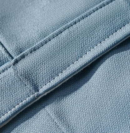 Blue Pinch Pleat Curtains with Greek Key Trim