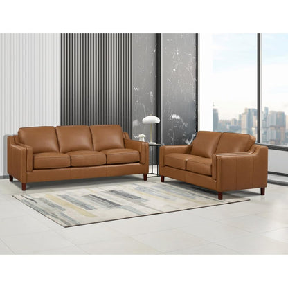 Bella 100% Genuine Leather Sofa and Couch Set