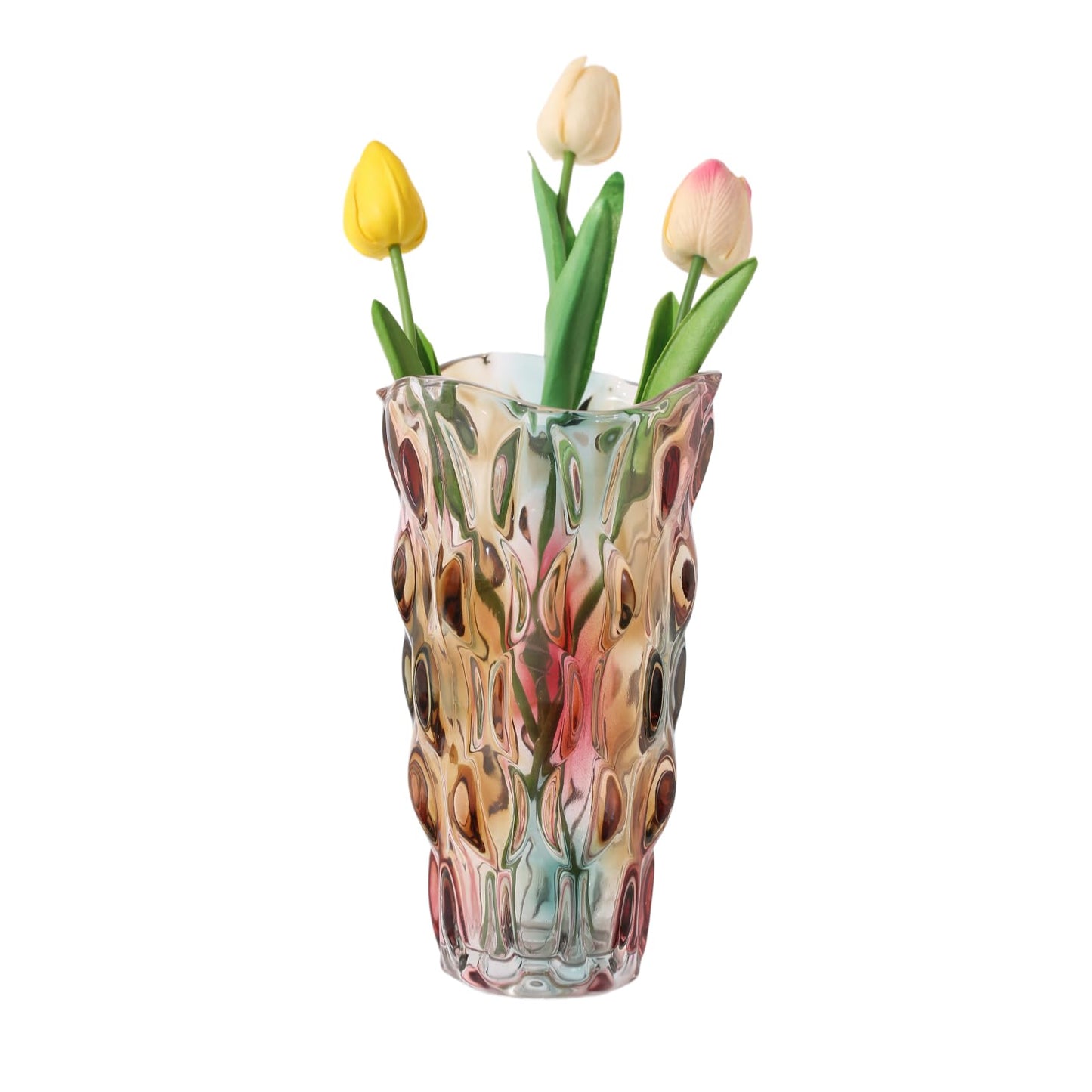 Thick Glass Flower Vase for Table Centerpieces