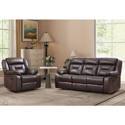 Faux Leather Reclining Living Room Furniture Set