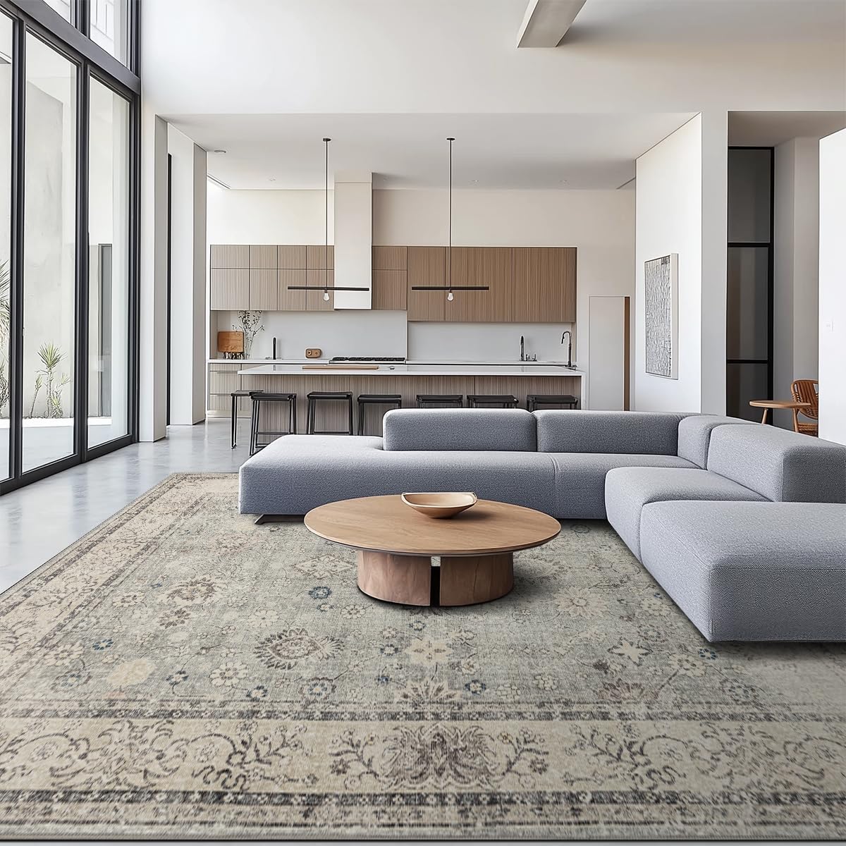 Ultra-Soft Washable Area Rug with Non-Slip Backing