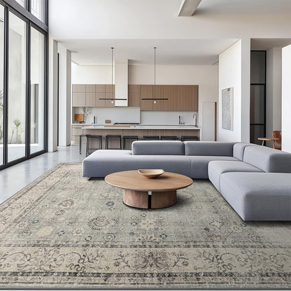 Ultra-Soft Washable Area Rug with Non-Slip Backing