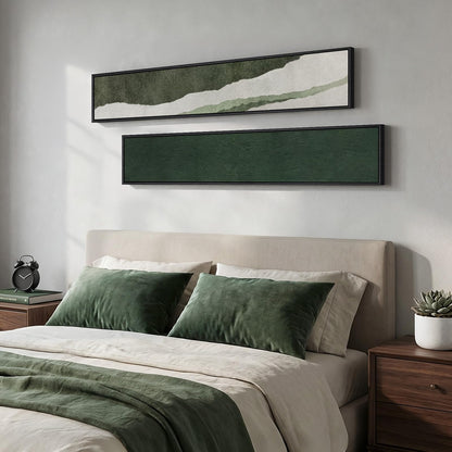Vertical Abstract Framed Canvas Wall Art Set of 2