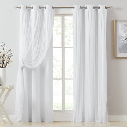 Overlay Grommet Curtains with Layered Draping