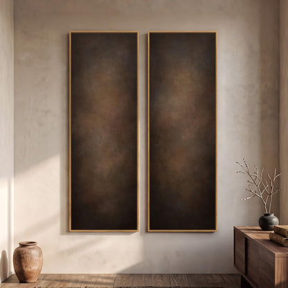Vertical Abstract Framed Canvas Wall Art Set of 2