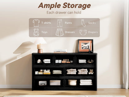 Modern 9-Drawer Bedroom Set with Matching Nightstands