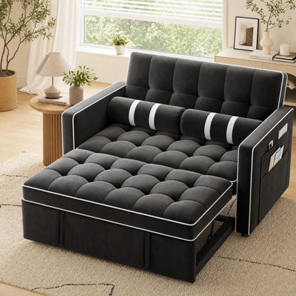 Convertible Futon Sofa Bed with Adjustable Backrest