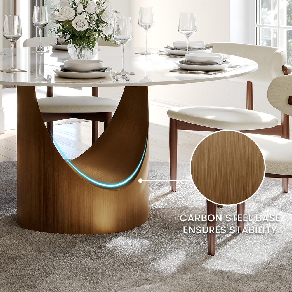 Modern Dining Table with Sintered Stone Top
