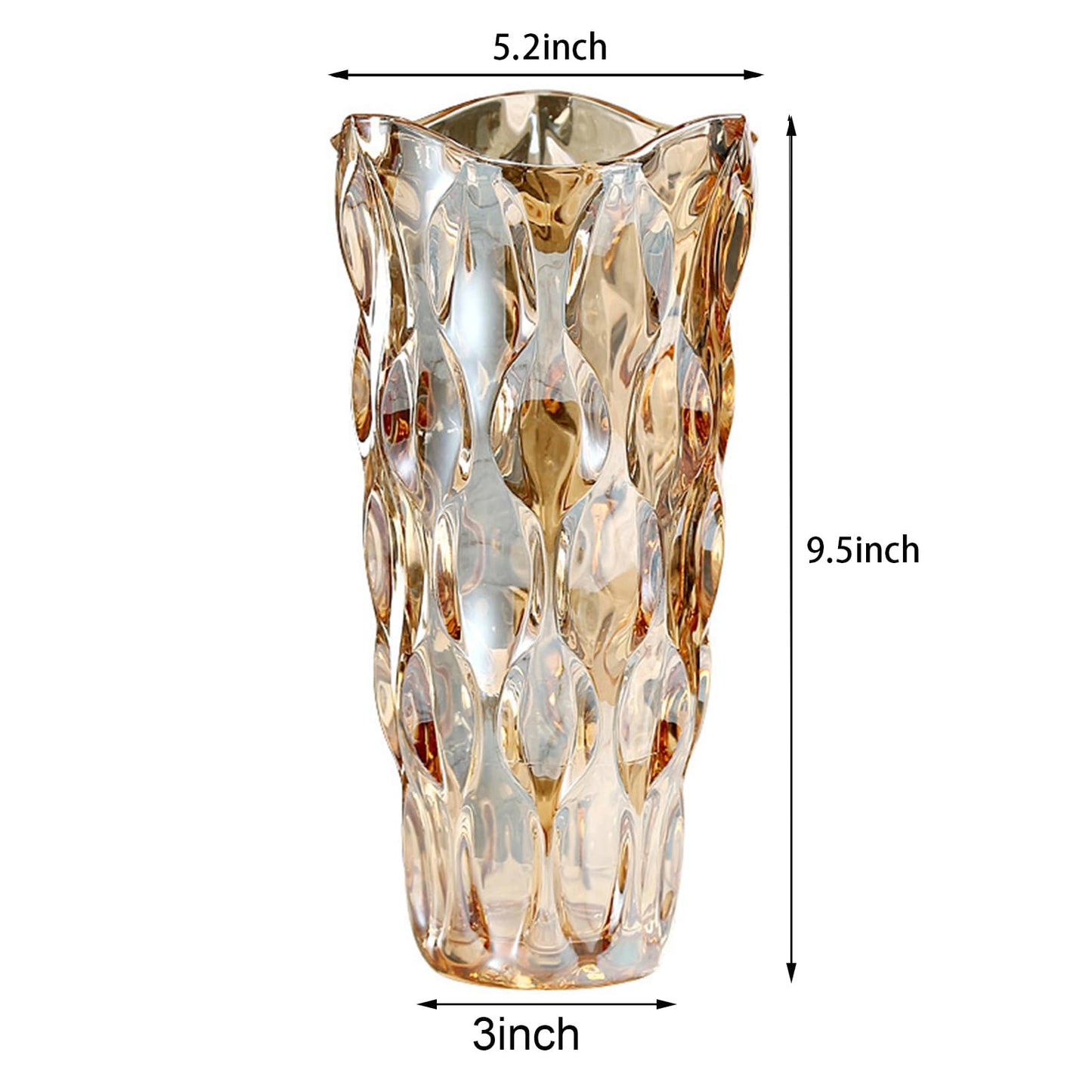 Thick Glass Flower Vase for Table Centerpieces