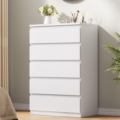 Modern 5-Drawer Bedroom Dresser with Slim Profile
