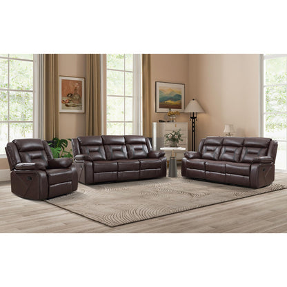 Faux Leather Reclining Living Room Furniture Set