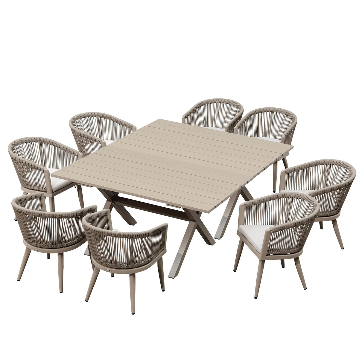 Portland Outdoor Dining Set with Modern Design