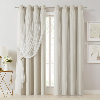 Overlay Grommet Curtains with Layered Draping